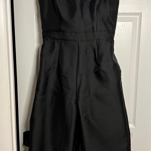 Hutch Wms Strapless Wide Leg Jumpsuit in Black Gazar Size 8 - Picture 9 of 12